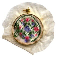 #103B - Cornflower and Pink Hoop Project